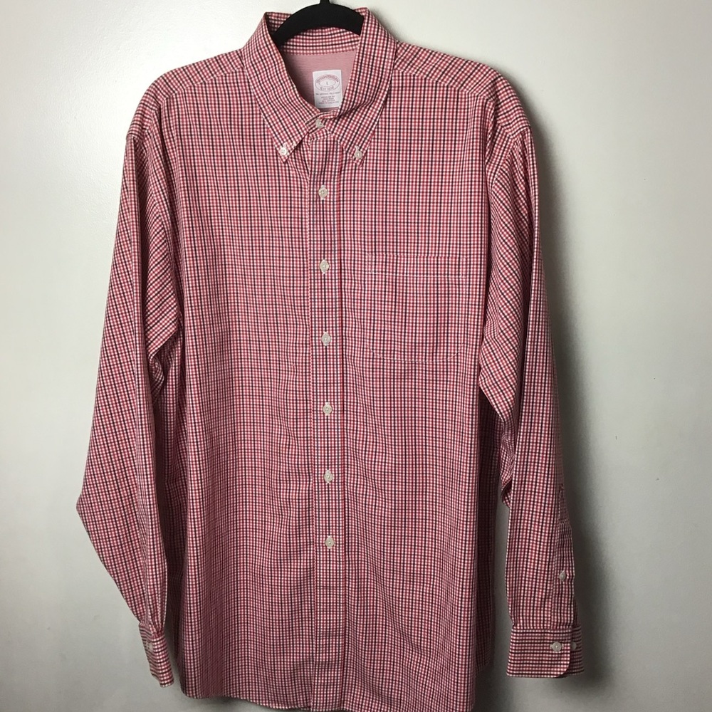 Brooks Brothers red/brown check l/s button down. L